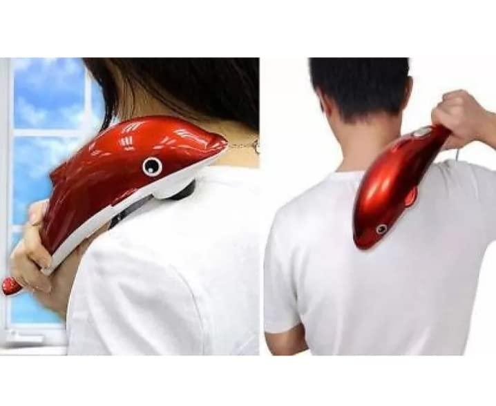 Fish massager Dolphin Fish Handheld Massager Machine with Vibration, Magnetic, Far Infrared Therapy to Aid in Pain and Stress Relief For Men and Women big size power source from directly to Plug in