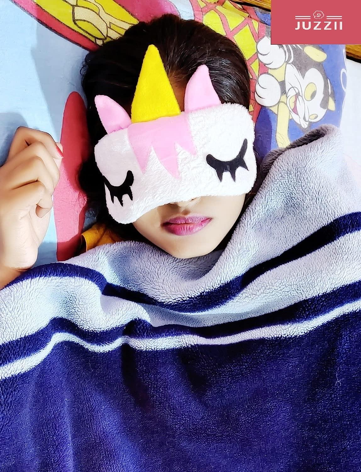 JUZZII JUZZII Velvet Cute Unicorn and Baby doll Sleeping Eye Shade mask for Men Women Girls Boys Kids - Model No.53-35