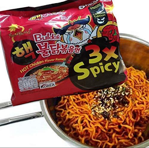SAMYANG SAMYANG Hot Chicken 3X Spicy Instant Buldak Noodles Ramen Flavor - 140 Gm