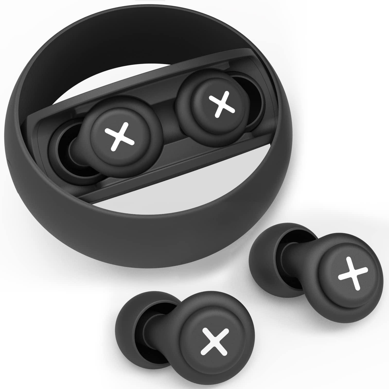 MAKINGTEC Noise Reduction Ear Plugs-40 dB Noise Cancelling Reusable Hearing Protection in Flexible Silicone for Sleeping, Traveling, Concerts, Work & Swimming,3 Wearing Styles, Black