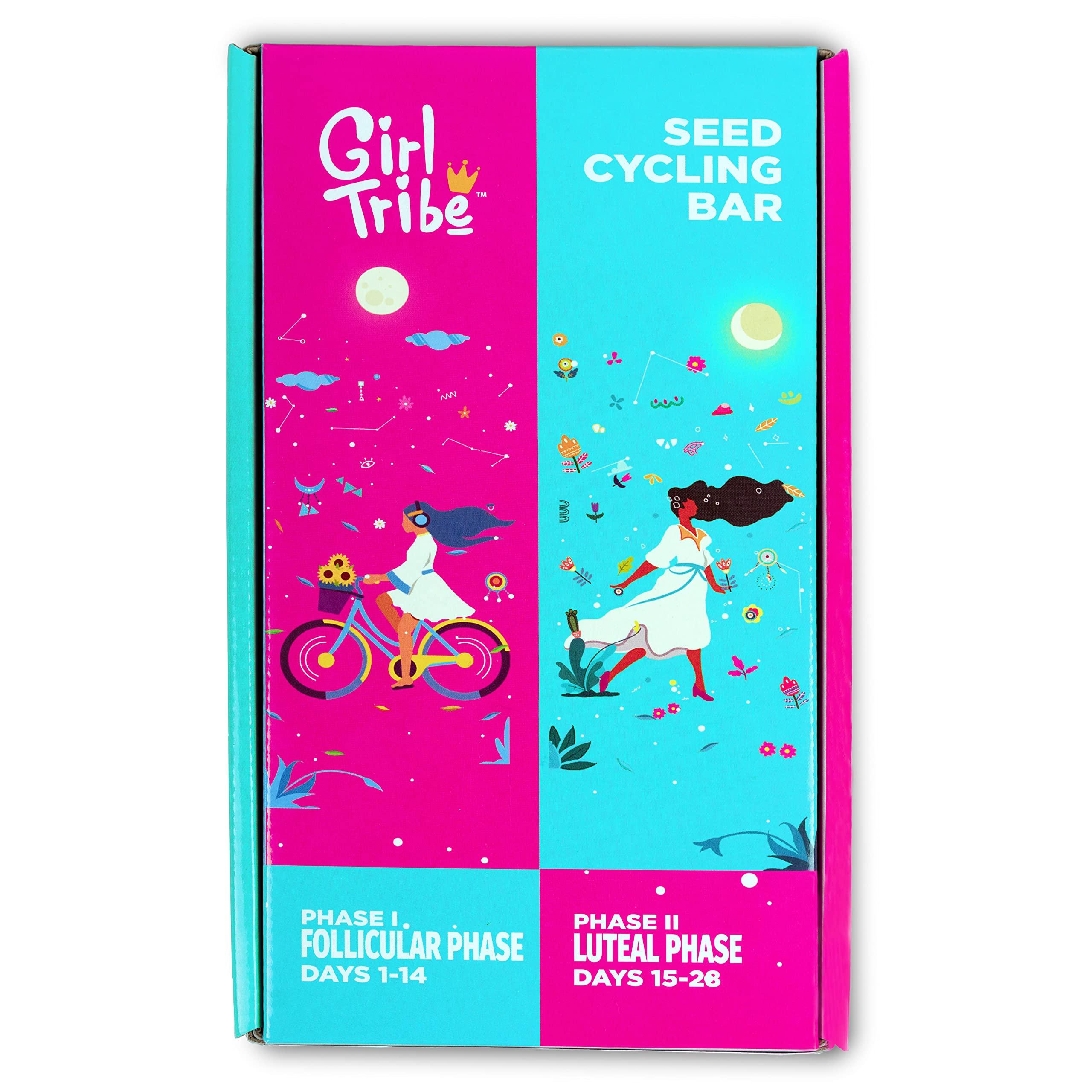 GIRL TRIBE Girl Tribe - Seed Cycling Bar|Healthy|FOR FOLLICULAR PHASE pumpkin seeds,Flax seeds,Sesame seeds,Sunflower seeds | No artificial flavors and Perservatives| 28 Packets 420 grams - Pack of 2