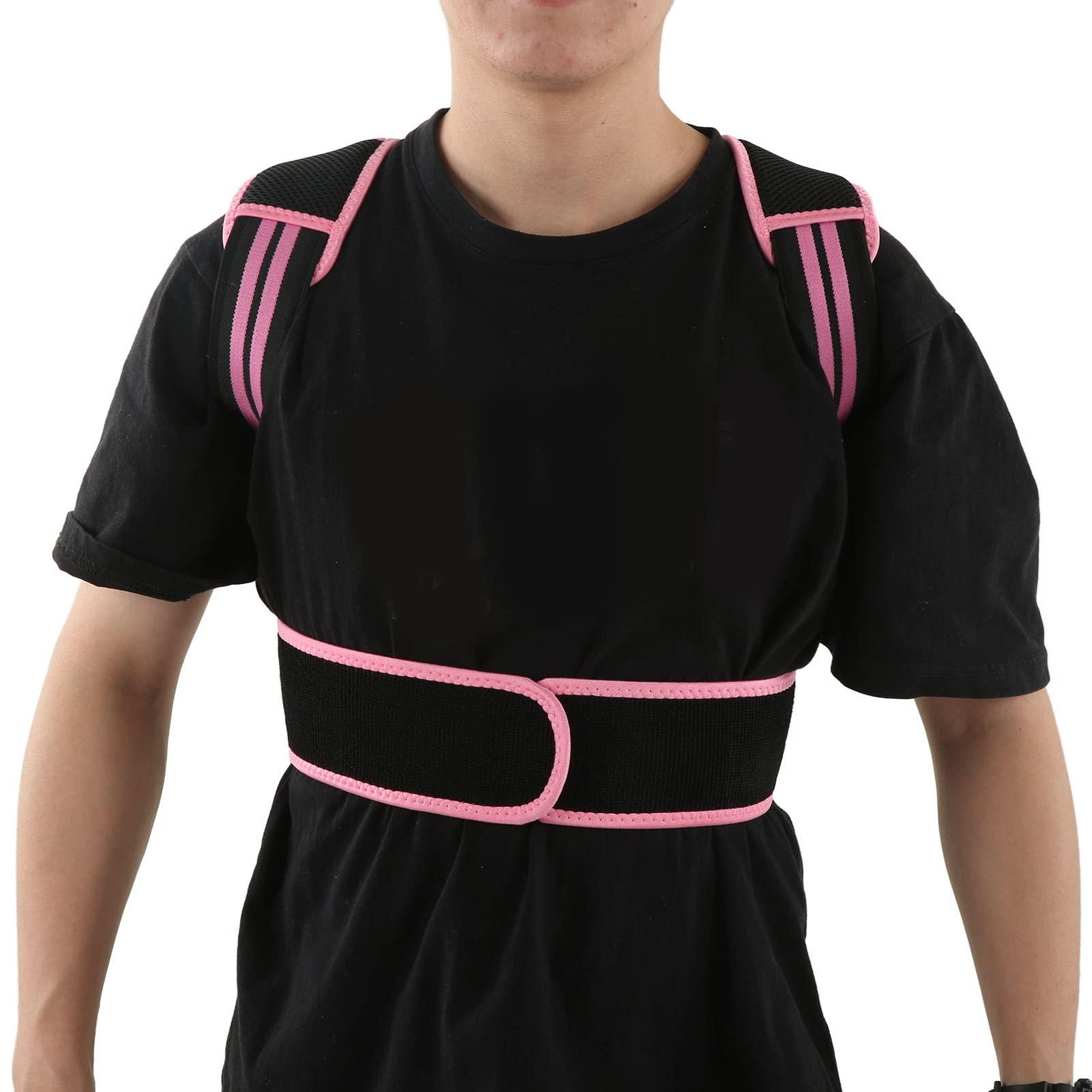 FOFY Posture Corrector, Back Straightener Easy Wearing Extended Shoulder Strap for Girl (Pink)