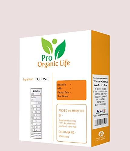 PRO ORGANIC LIFE Pro Organic Life lavang, lavangam, Indian clove organic whole beast quality clove spices laung spices 250 GRM