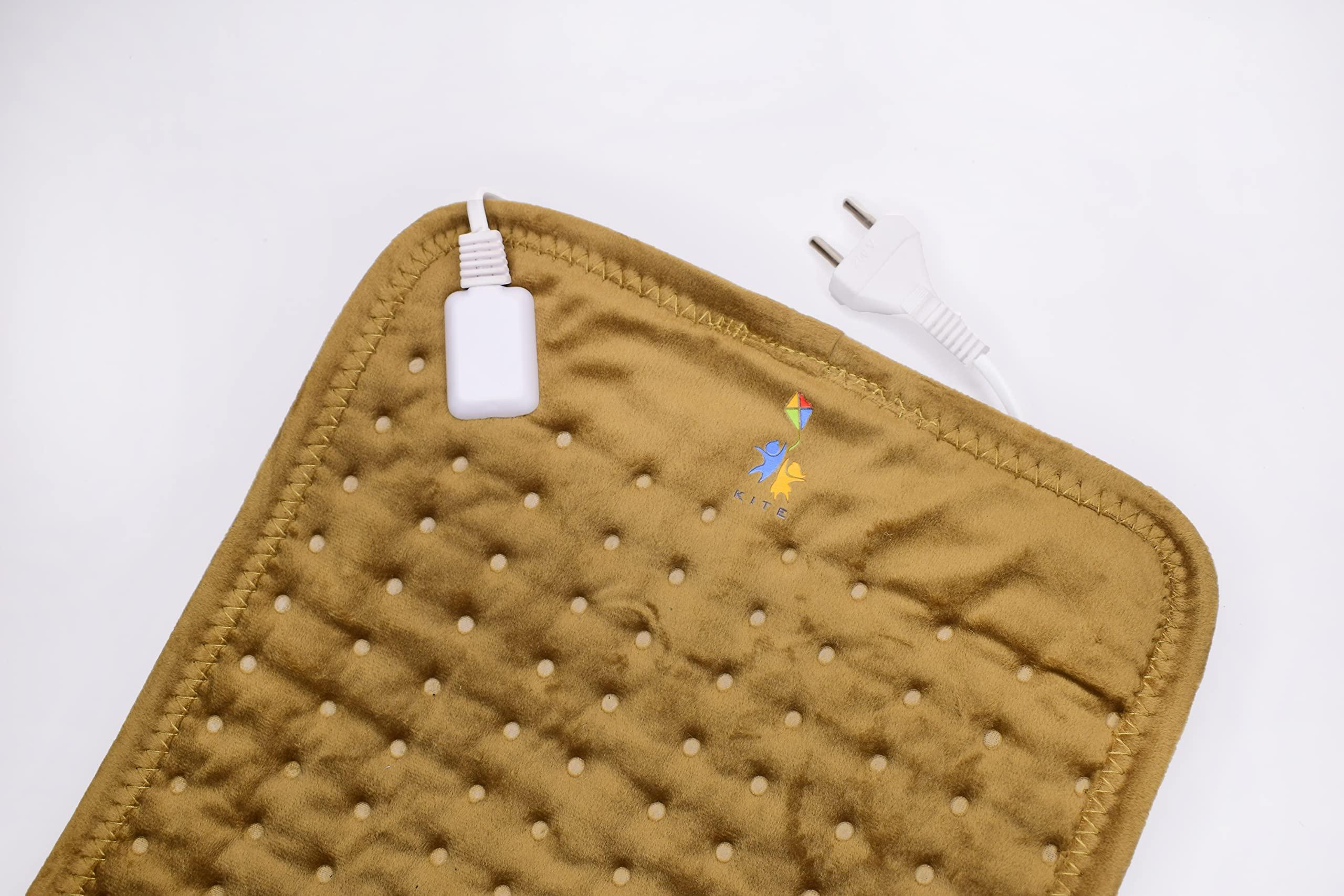 Shakuntla Kite Electric Heating Pad - Orthopaedic Lower Back Heating Belt Heat Therapy Waist Wrap with 3 Temperature Settings for Pain Relief of Abdominal Stomach Lumbar Muscle Strain etc (Brown)