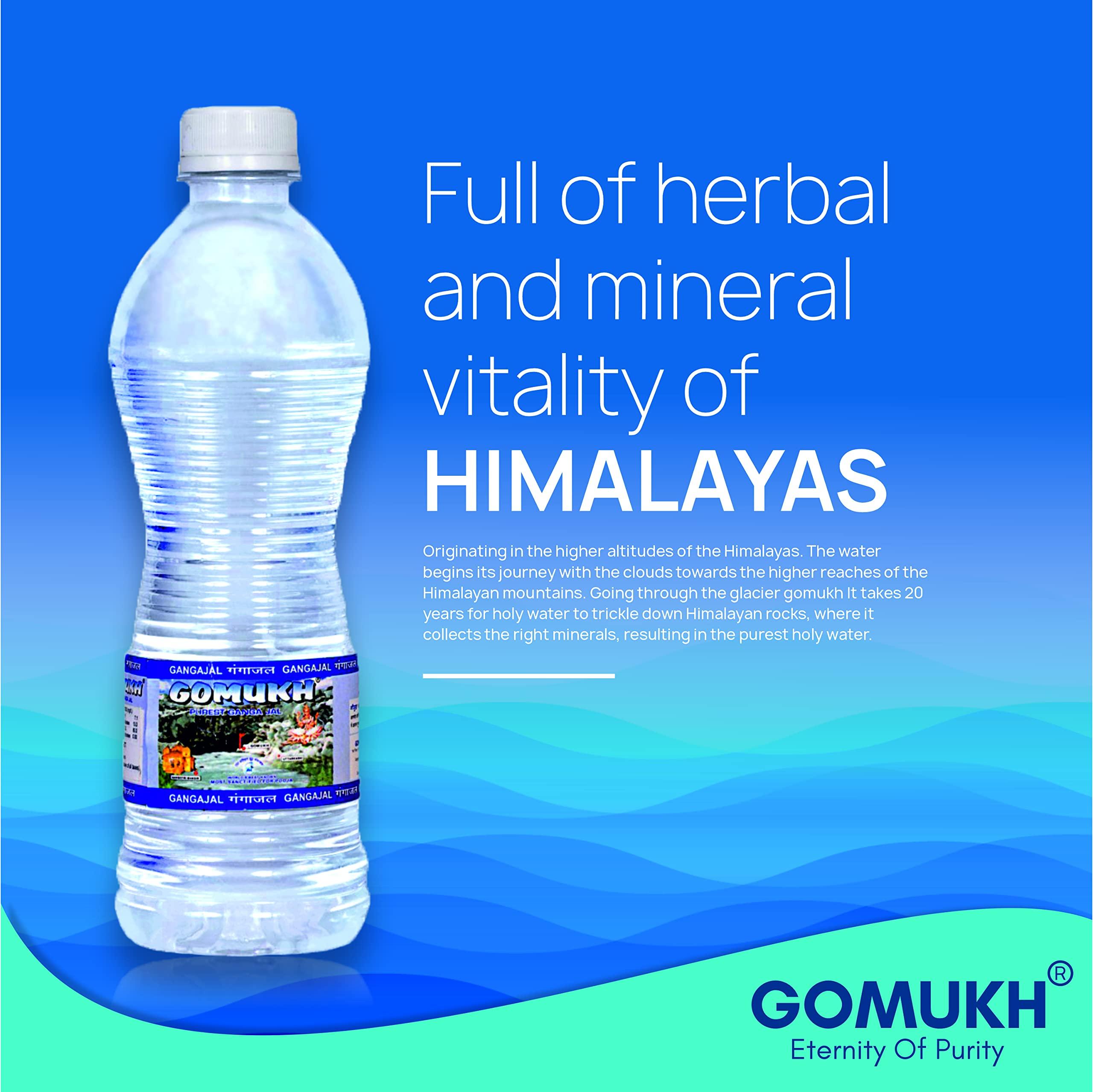 GOMUKH 'GOMUKH” Gangajal The Purest Holy Water Directly from Gangotri Valley Approved by Govt. of Uttrakhand for Puja Purposes 250 ML