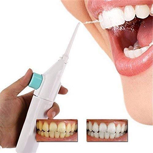 SKYLIT SKYLIT (Pack-2) Water-Jet Flosser Air technology Cords Speed Dental Care Tooth Pick Power Dental Cleaning Whitening Teeth Kit Power Floss Air Powered Dental Water Jet for Tooth Cleaner Teeth Using (Wh