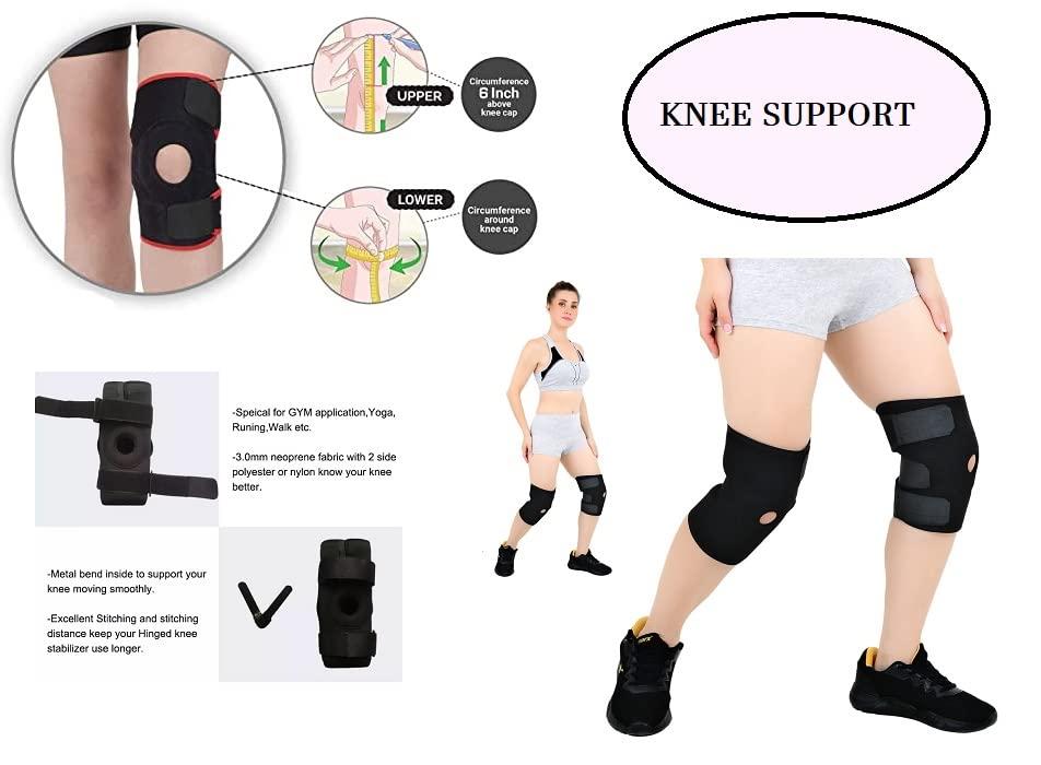 QTM Magnetic Knee Support with Open Patella Knee Support for Men and Women Knee Support 1 PAIR