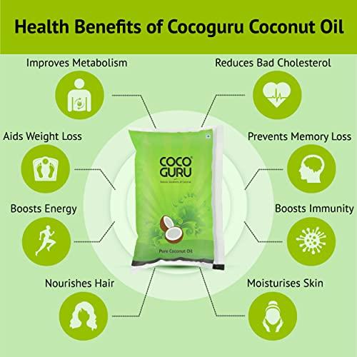 Cocoguru Cocoguru High Grade Coconut Cooking Oil - Pouch 1 Litre