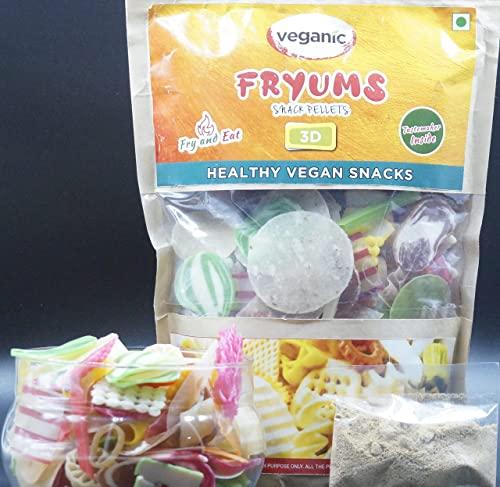 veganic Veganic Fryums Papad Ready To Fry Snack Chips | Free Tastemaker | Multicolour (20 in 1) Mix Imported Fryum Pack | Assorted Fryums (200.00)