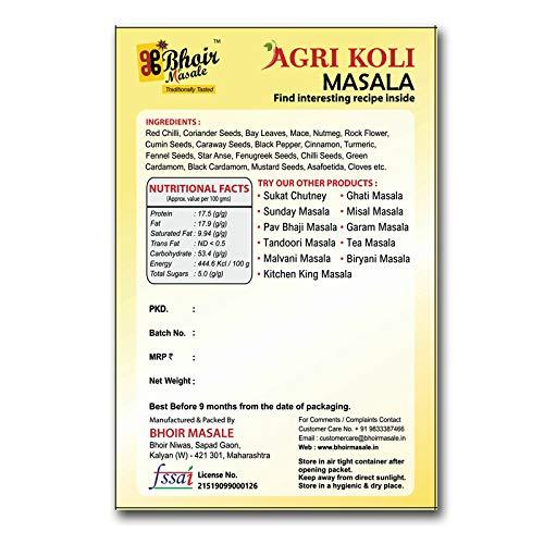bhoir Masale Agri Masala Homemade Agri koli Masala 240 Grams Combo BHOIR Masale's 80 Grams x 3 Packets
