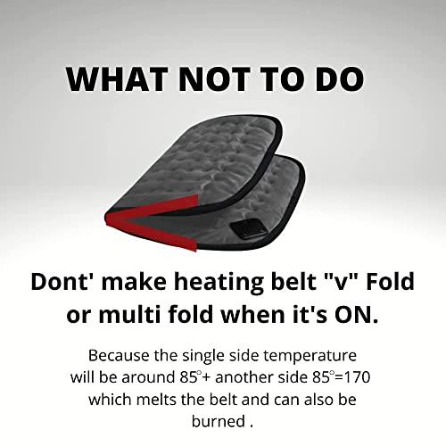 SMIC SMIC Electric Heating Pad - Orthopaedic Lower Back Heating Belt Heat Therapy Waist Wrap with 3 Temperature Settings for Pain Relief of Abdominal Stomach Lumbar Muscle Strain etc (Grey)