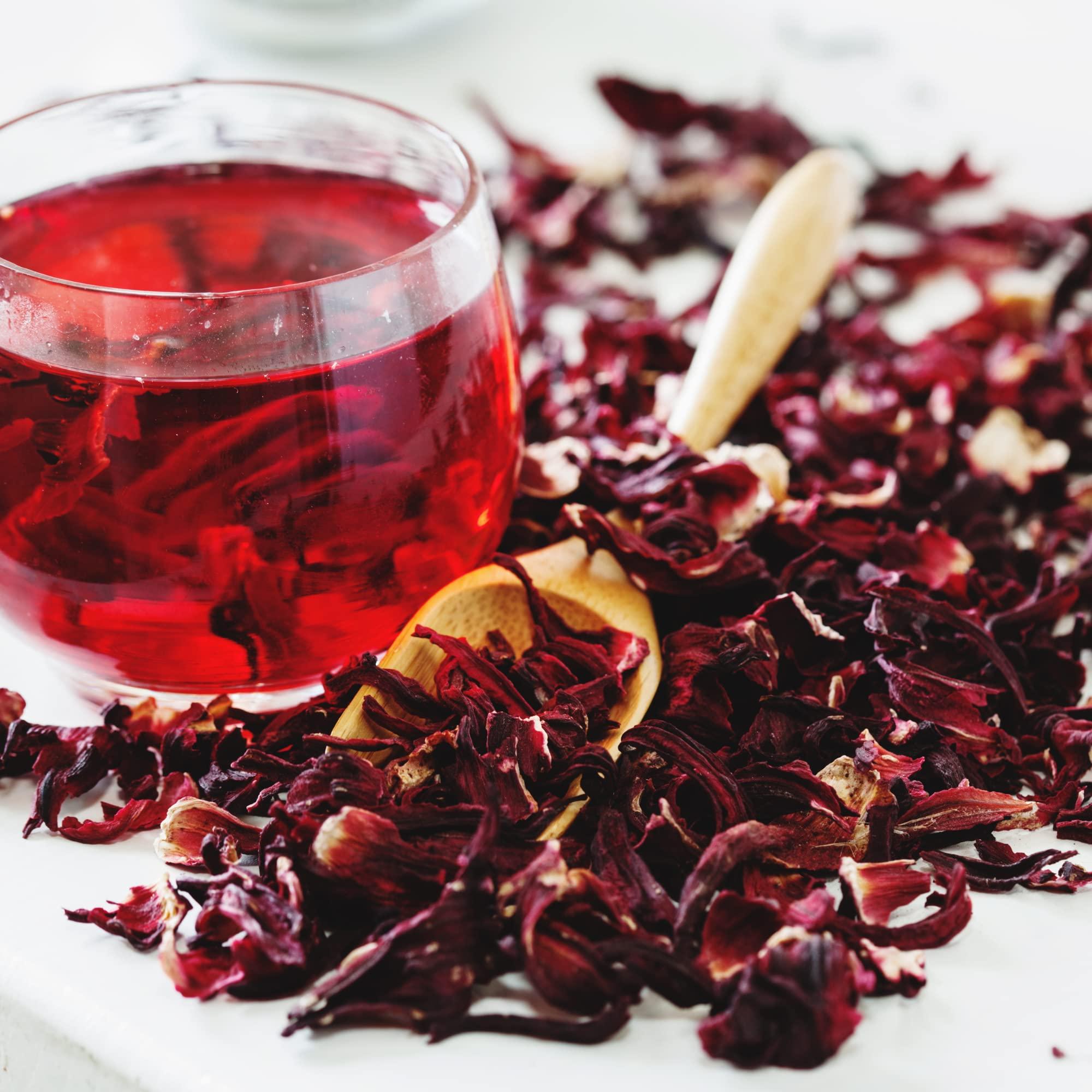 ZYANNA Zyanna Hibiscus Tea - Natural Dried Hibiscus Flower (50Cups) - Pure Floral Herbal Loose Tea, Caffeine Free,And Rich In Antioxidants And Boosts Immunity - (Hibiscus, 100gm)