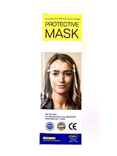 3G Chemist 3G Chemist New Medical Goggles Face Shield with Spectacle Visor, Glass Frame, Anti Fog Super Comfortable, for Men/Women/Children, Pack of 5 Pcs