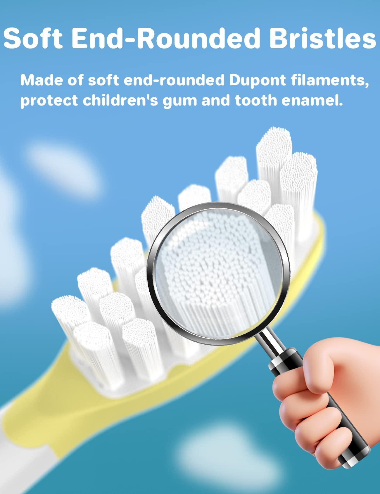 Futulkyus Futulkyus Replacement Heads for Philips Sonicare Kids Toothbrush - Over 7 Years Old Child Standard Soft Electric Children Brush Head for Boy Girl, HX6032/94 HX6042 HX6340 HX6034 HX6321 White 6 Pack