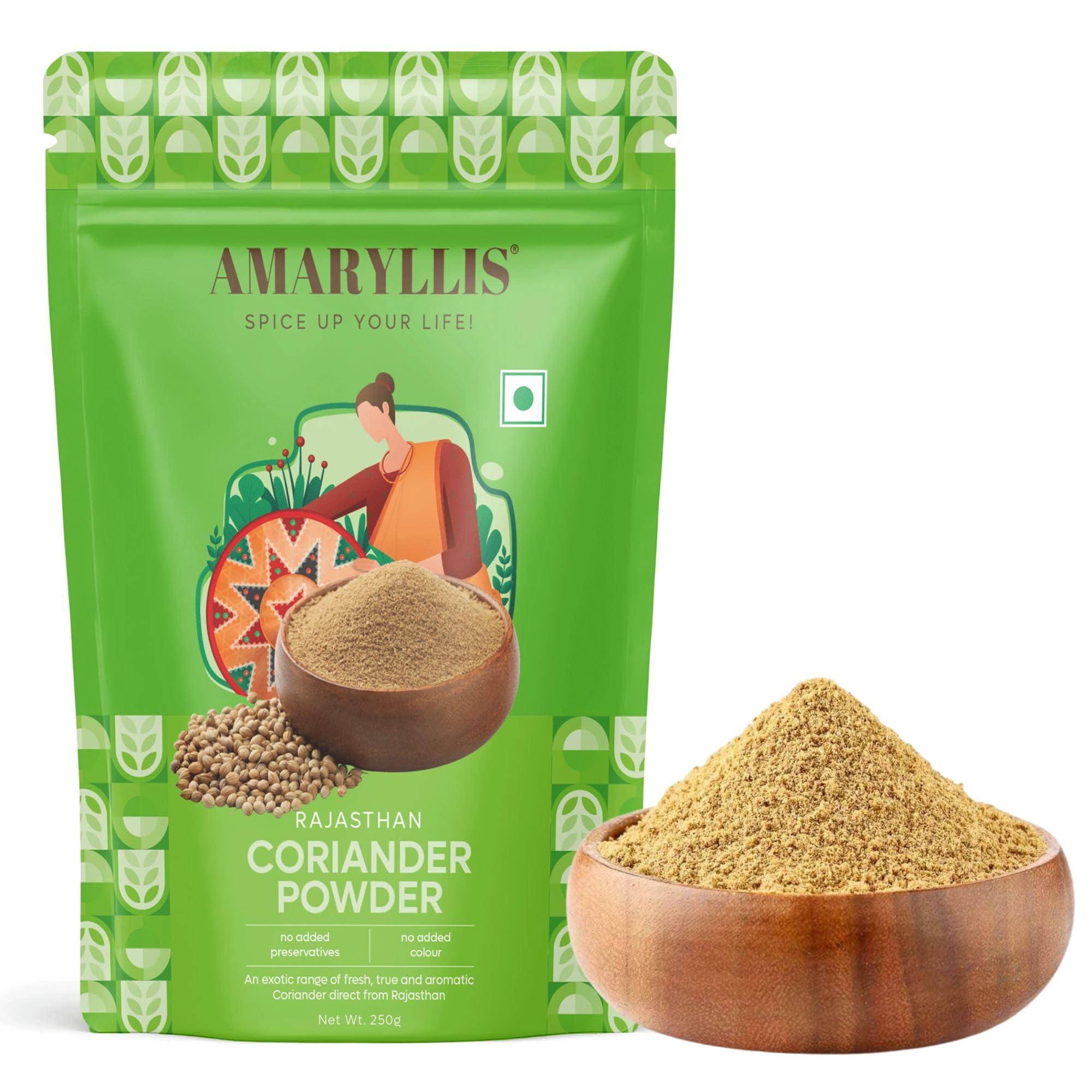 AMARYLLIS AMARYLLIS Corainder/Dhaniya Powder(Hand-Pounded), Natually Processed & 100% Organic with Zero Added Flavours & Colors(Chemical Free) | Rajasthan Special |250 grams