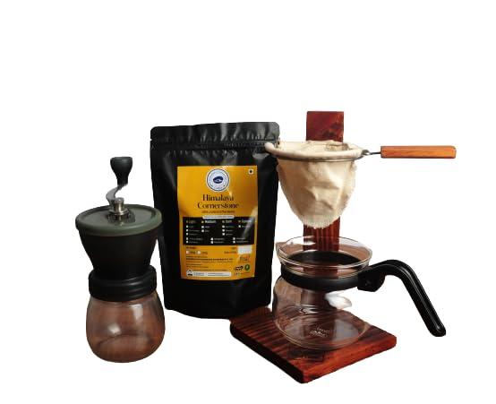 HIMALAYA CORNERSTONE COFFEE Himalaya Cornerstone Coffee - Medium Dark Roast Coffee 100% Arabica Freshly Roasted Ground Coffee (WHOLE BEANS, 500g)