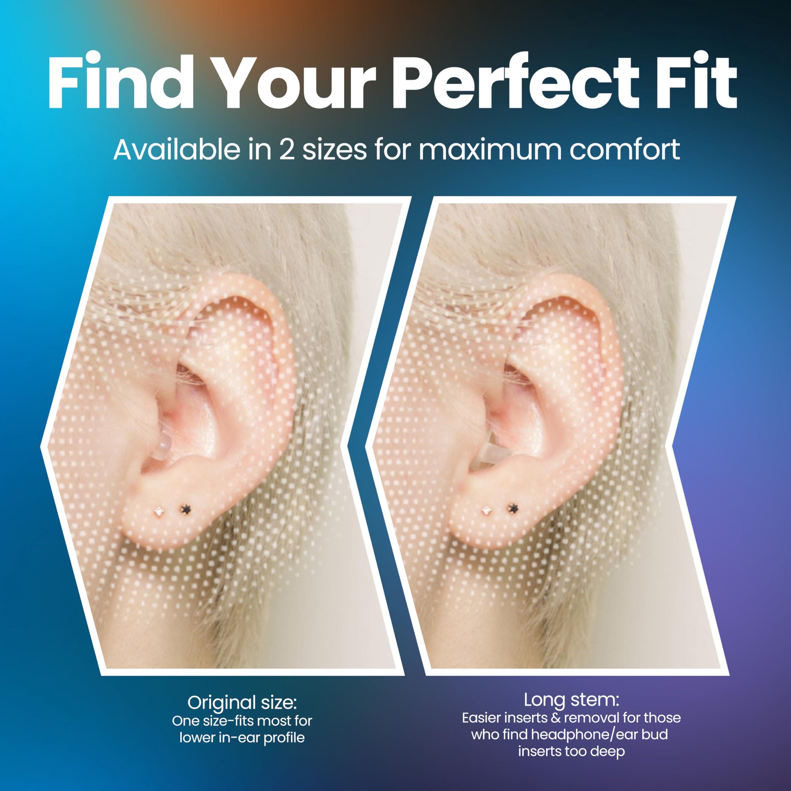 DownBeats DownBeats Reusable High Fidelity Hearing Protection: Ear Plugs for Concerts, Music, and Musicians (Clear Ear Plugs, Blue Case)