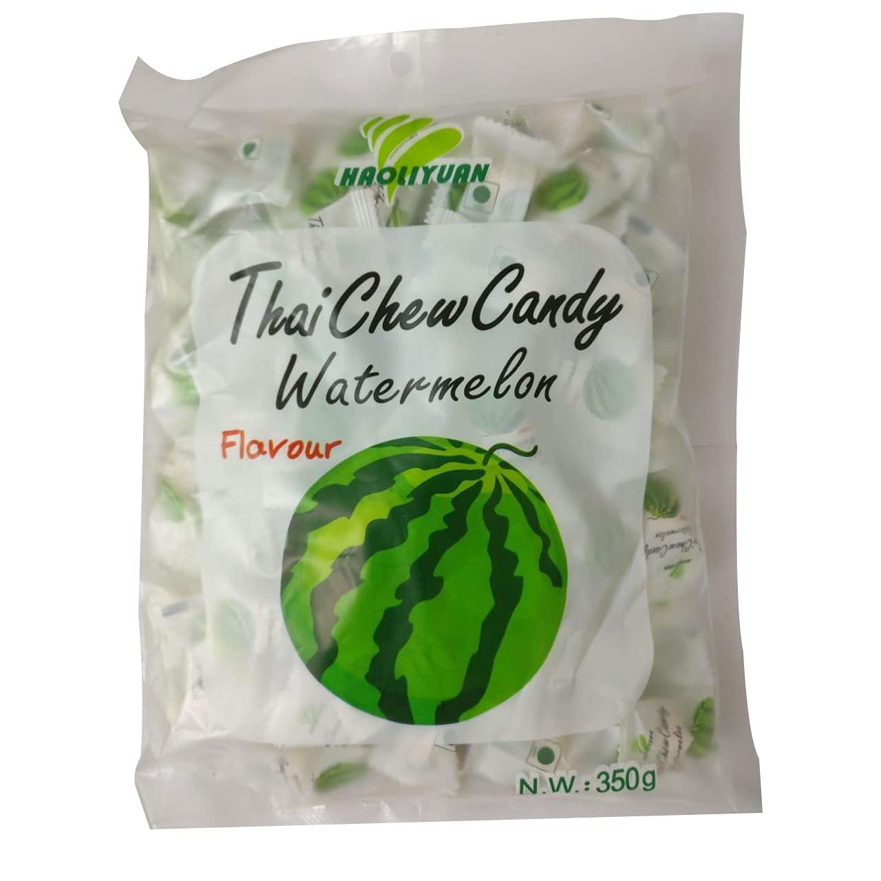 Avril Dress Avril Dress Haoliyuan Thai Chew Watermelon Flavored Candy, 12.35 oz / 350 g, White & Green