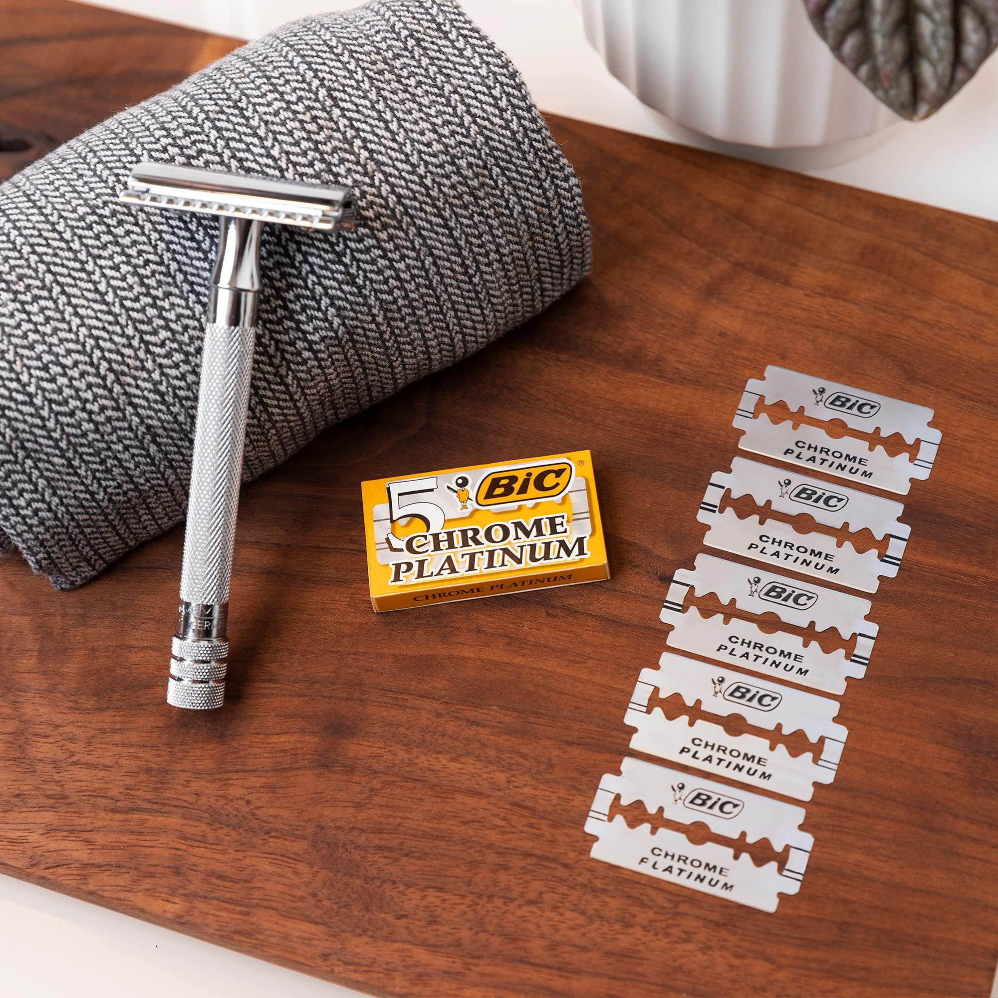 BIC 50 BIC Double Edge Razor Blades Chrome Platinum