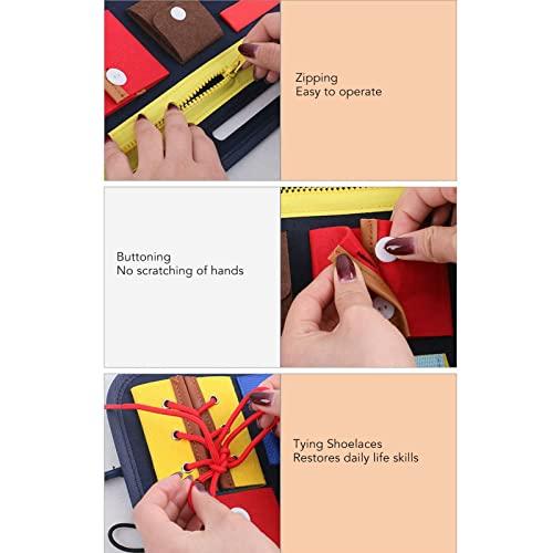 RTLR Activity Board Toy, Sensory Board Zip Button Design Interesting Anxiety Relief for Dementia for Seniors