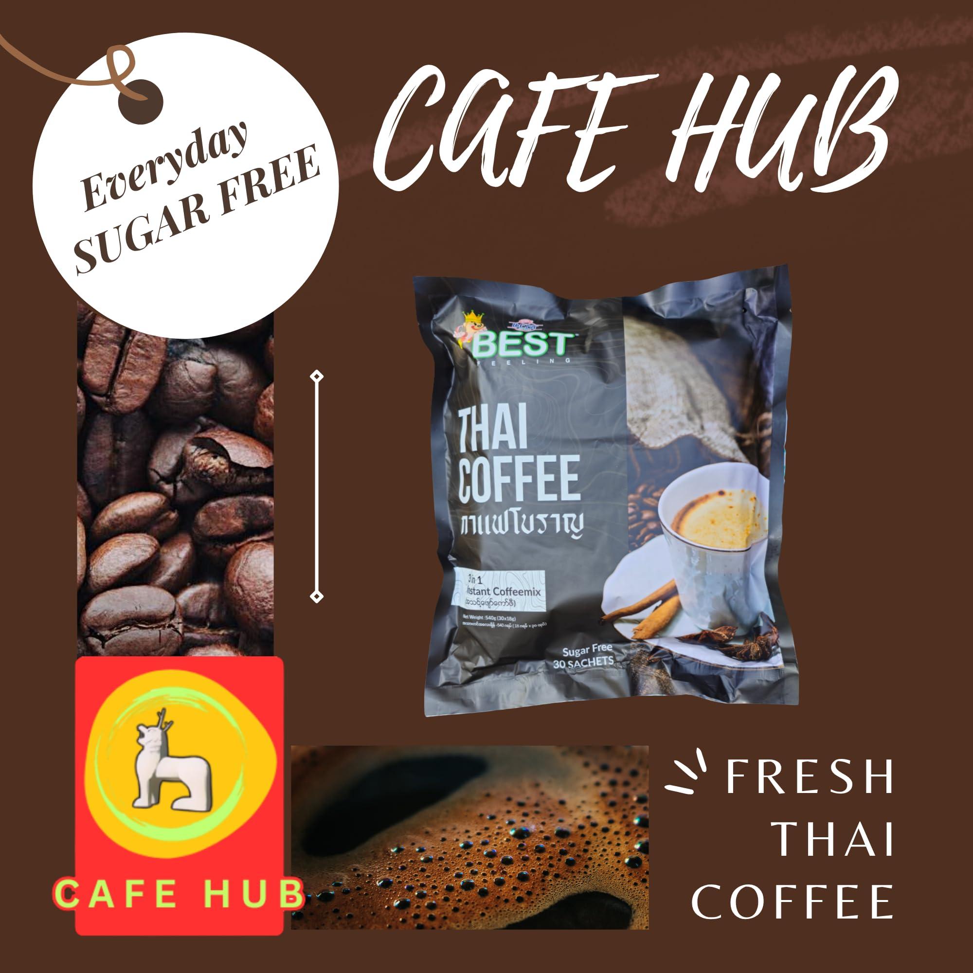 Generic Thai Coffee Mix 3 In 1 Sachets, Instant Coffee/ 550 Grams / 30 Sachet (Sugar-Free) - Powder