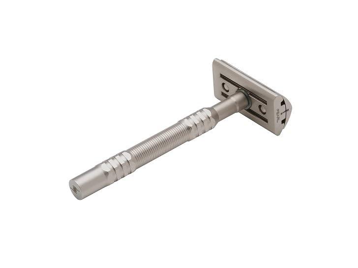 PEARL Premium Pearl Shaving Double Edge Safety Razor for Men- Semi Slant Stainless Steel | Efficient & Gentle Shave for Thick, Wiry Hair Sensitive Skin | L-65 Semi Slant DE Razor | Republic Day Deal