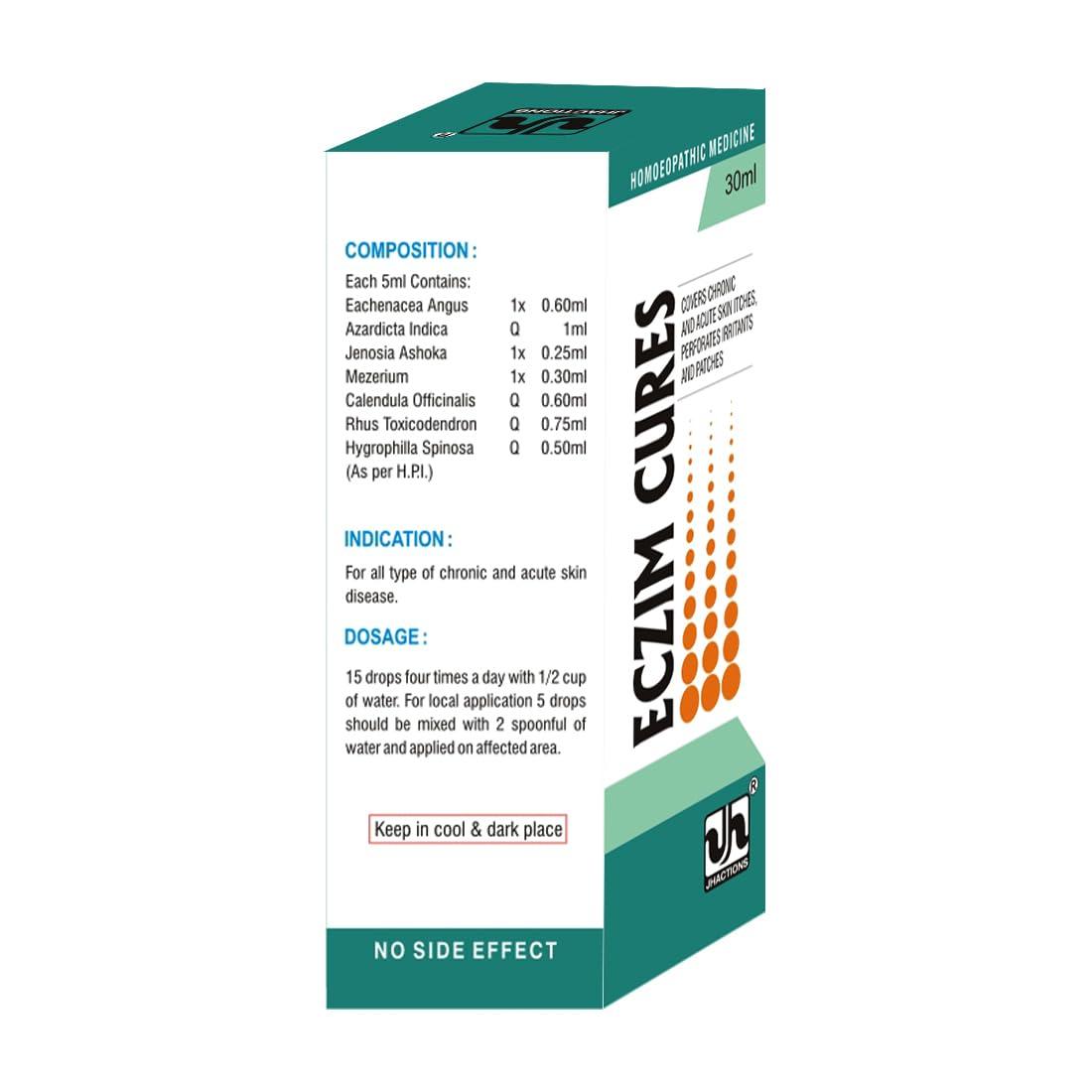 Organic Homoeo Organic Homoeo Jh Eczim Cures Drop-30Ml || Natural Homeopathic Remedy For Treating Herpes,Rashes,Urticaria,Carbuncles With Burning Sensation,Pimples,Swelling And Boils.