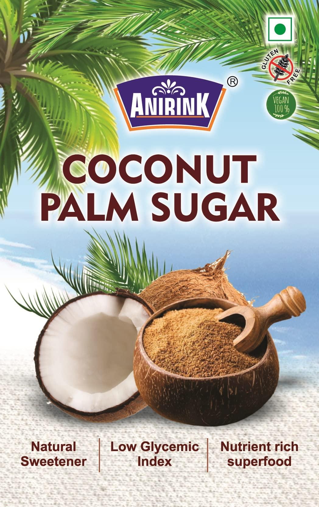 ANIRINK Anirink Coconut Palm Sugar 500gm/ Gluten Free/ 100% Pure Coconut Nector/Healthy Sugar Substitute/Unrefined Sugar/High Nutrients