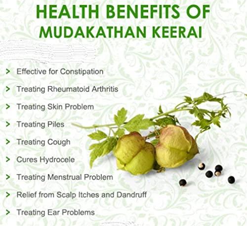 3V PRODUCTS 3V PRODUCTS: Mudakathan Keerai Powder 400g | Balloon Vine Leaf | Kanphata | Cardiospermum halicababum (Pack 4x100g)