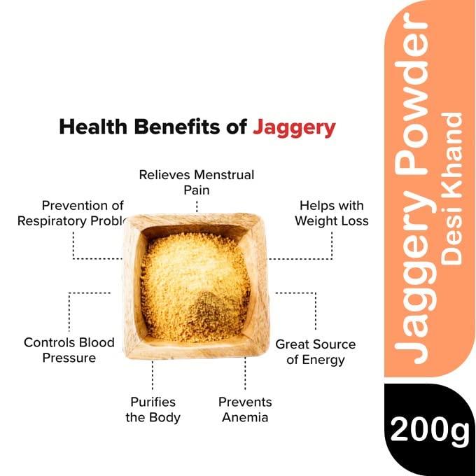 Nature Link Nature Link Jaggery Powder / Desi Gud Khand Gur Shakker (Fresh, Pure, Natural, No Preservtives, Chemicals Free) - 200gm