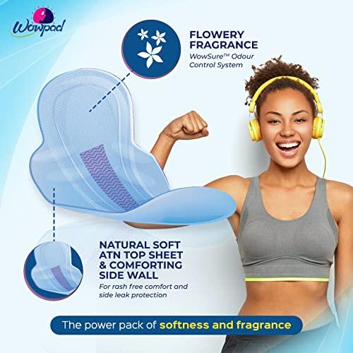 Wowpad Wowpad Ultrathin Comfortable Soft and Clean Sanitary Napkin Pads for Women with Anion Chip, XXL 28 Napkins,Size 320 MM