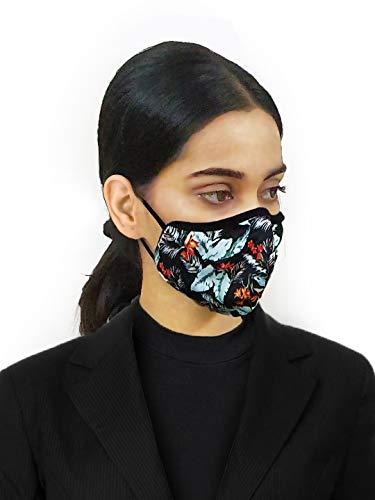 Gear Gear BREATHEASY G95 Women's Reusable & Washable 6 Layer NABL Certified Outdoor Protection Face Mask (Pack of 2) Smudge Art, Floral Vibe