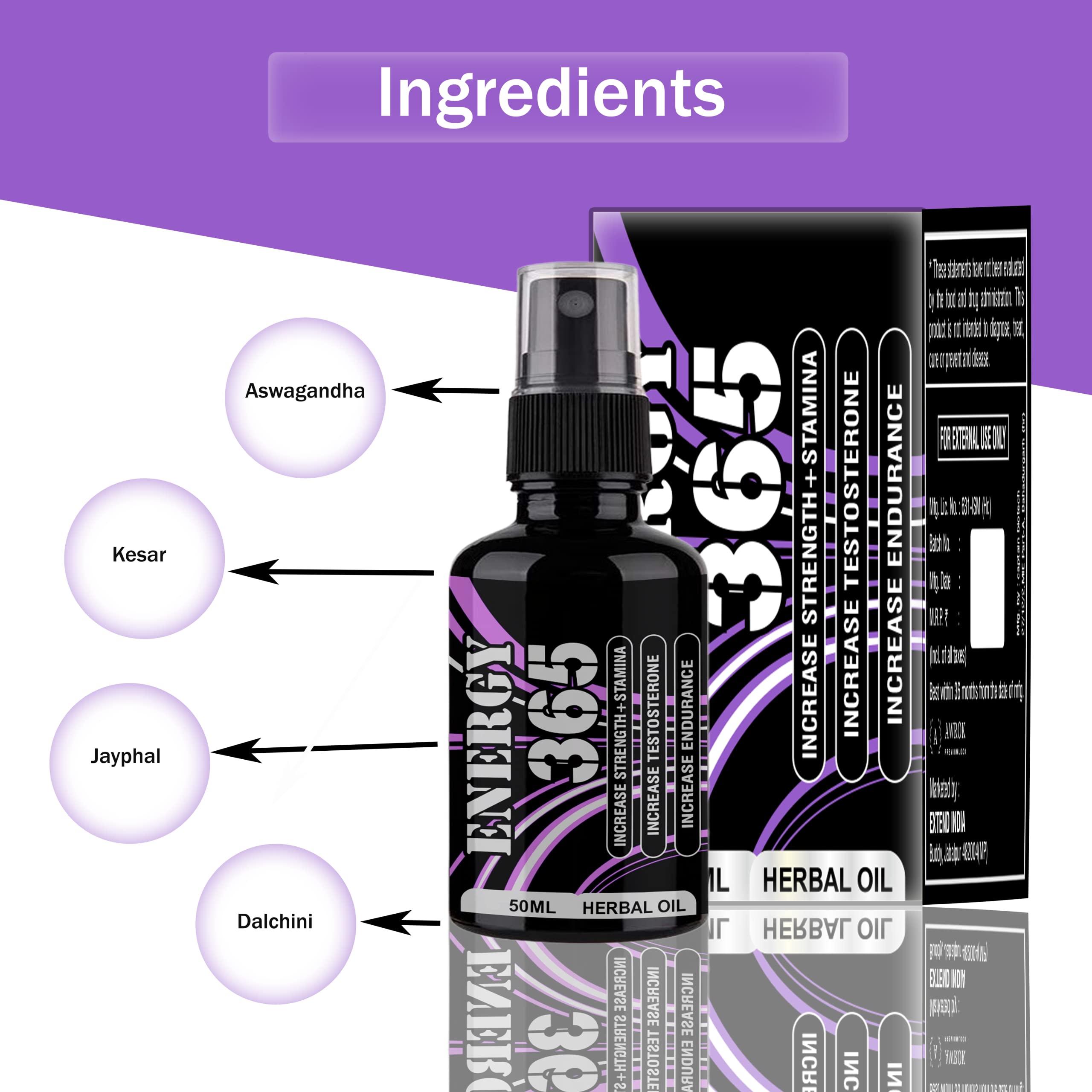 EIBHC EIBHC Ayurvedic Energy 365 Men Massage oil (100 ml)