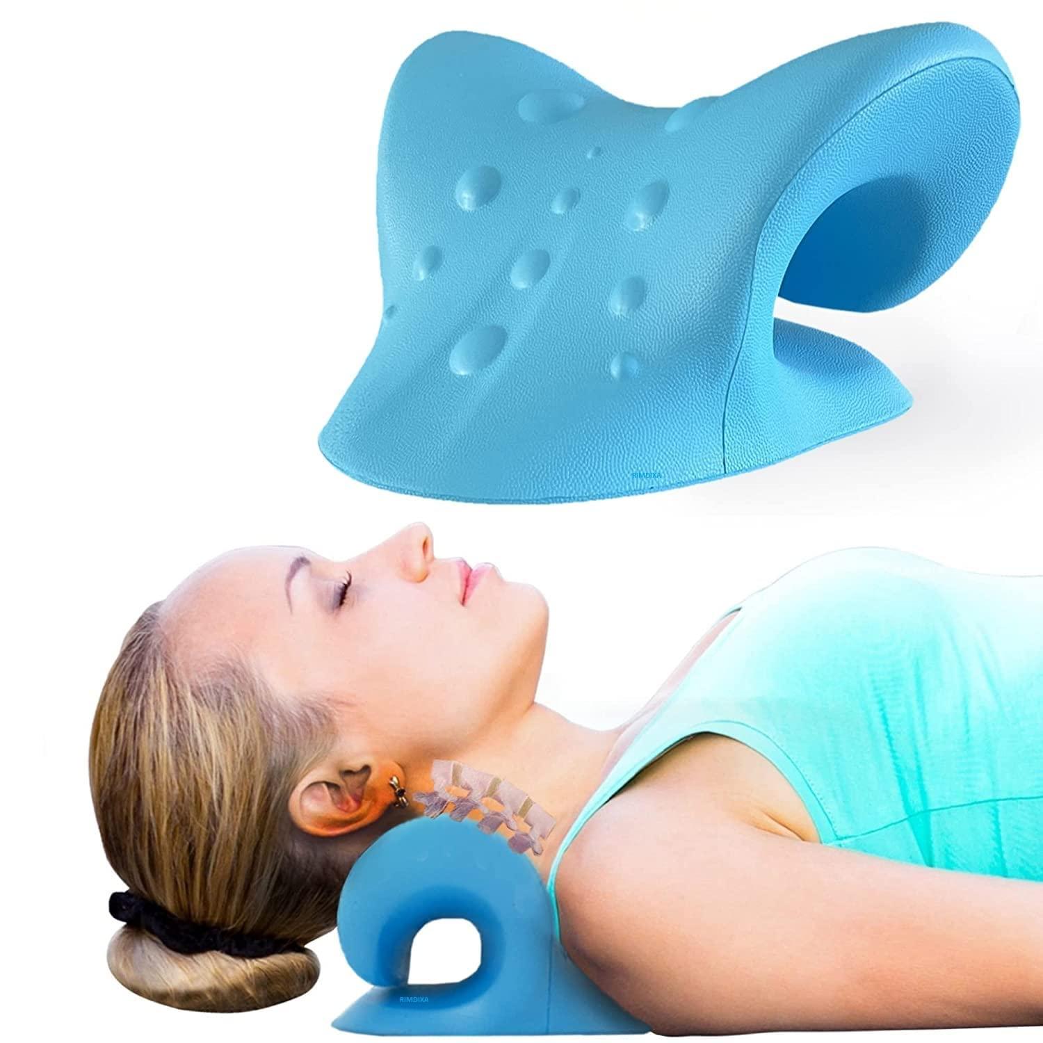 Roktry Roktry Neck and Shoulder Relaxer, Cervical Neck Traction Device Neck Stretcher with Magnetic Therapy, Cervical Spine Alignment, Chiropractic Pillow, Neck Massager for TMJ Pain Relief