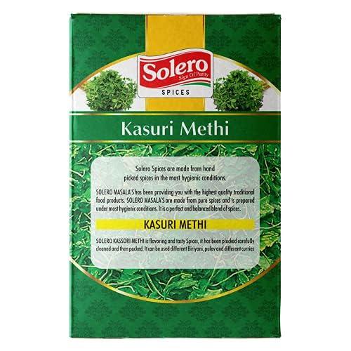 Solero Solero Kasturi Methi Dried Fenugreek Leaves Packet Aromatic Kasoori Kasuri Methi 200 G (Pack of 8)