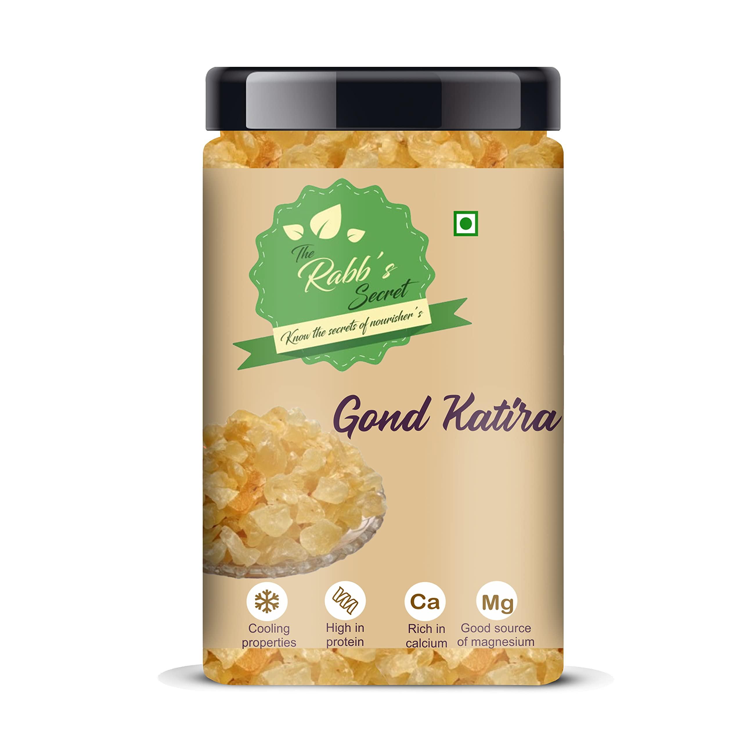 The Rabb's Secret The Rabb's Secret Gond Katira Pure Organic Jar 500gm| Tragacanth Gum| Edible Gum (Gond Katira, 500gm)