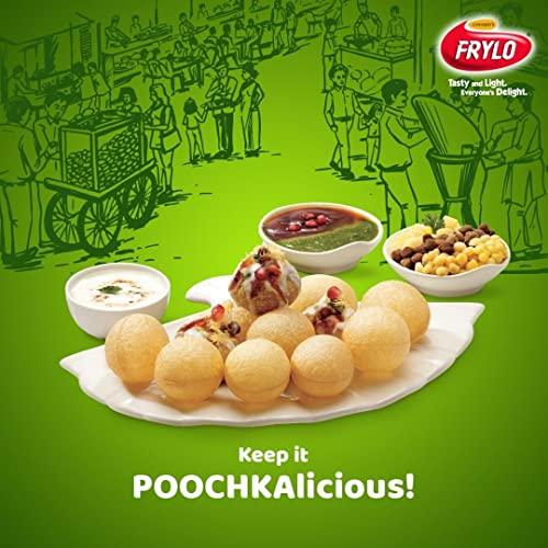 FRYLO Frylo Ready to Fry Multigrain Poochkas/Golgappa | Panipuri Packet | FREE Street Masti Pani Puri Paste (Pack of 1)