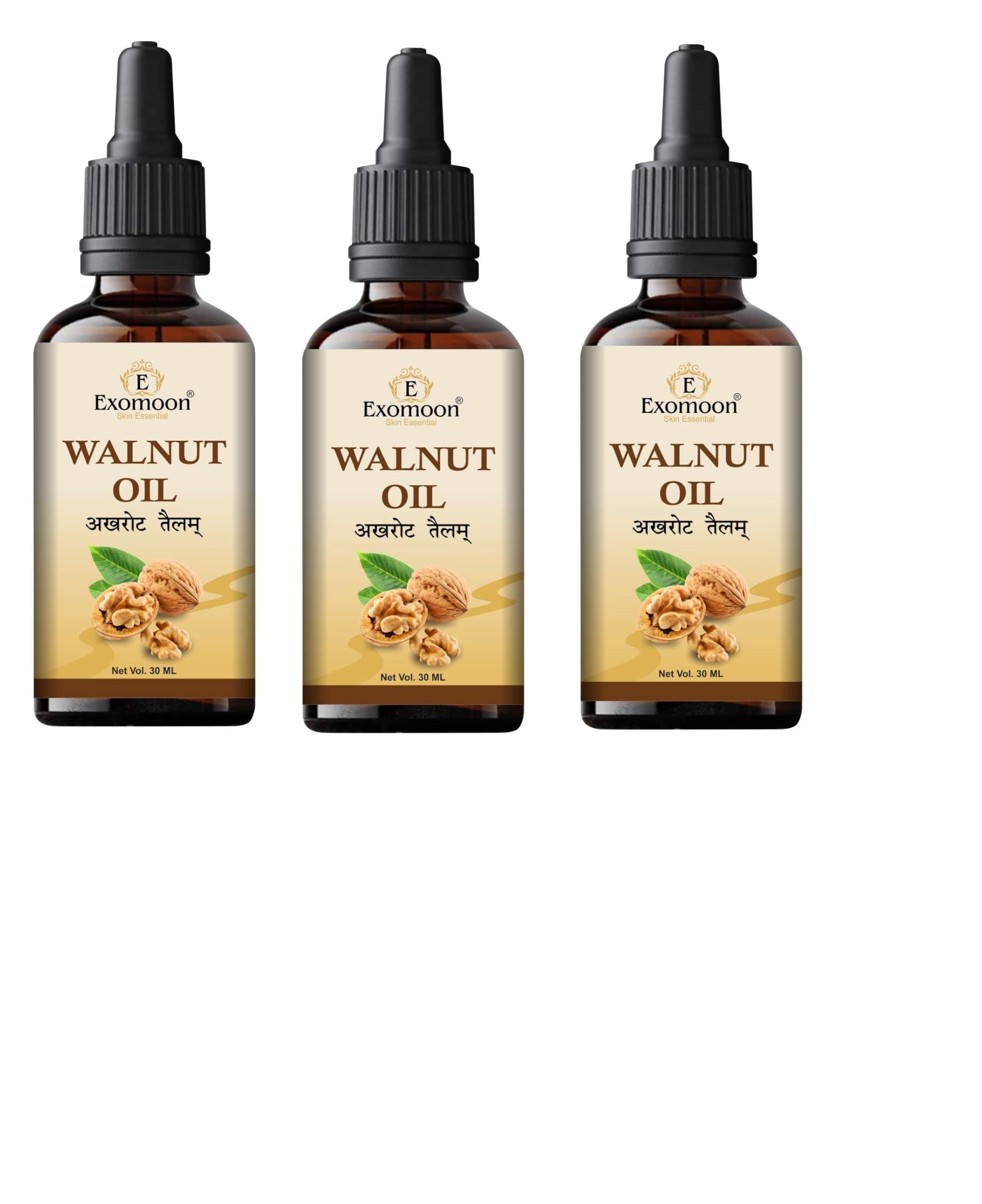 Exomoon Exomoon The Original Thyroid Walnut Oil, 30ml - Cold Pressed, Pure & Natural - for Massage and Aromatherapy (Pack of 3)