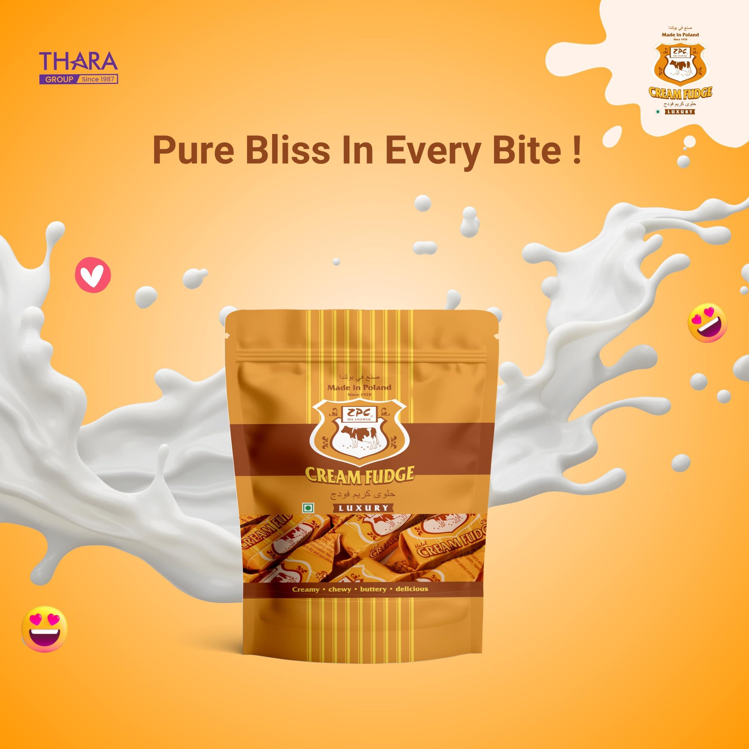 Zpc Milanówek Zpc Milanwek Cream Fudge Luxury,150G Pack Of 2 (Made In Poland) Glacier Poland Cream Classic Toffee/Fudge Creamy&Chewy/Buttery Delicious/Real Butter Toffees/Birthday Party Gift Toffee