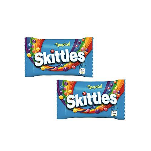 Skittles Skittles Tropical Flavour Candy Imported,45g (Pack of 2)