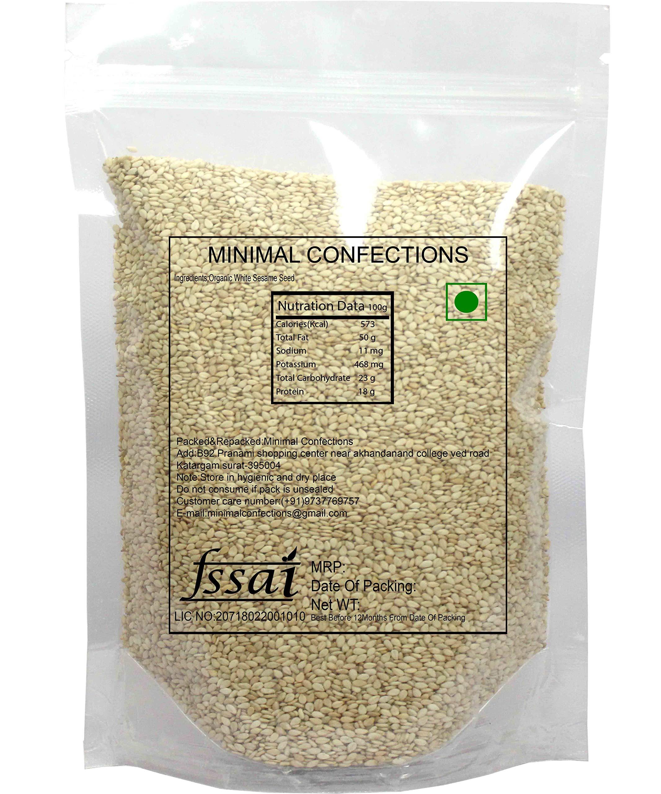 minimal Minimal Hulled White Sesame Seed/Nylon White Till,1kg