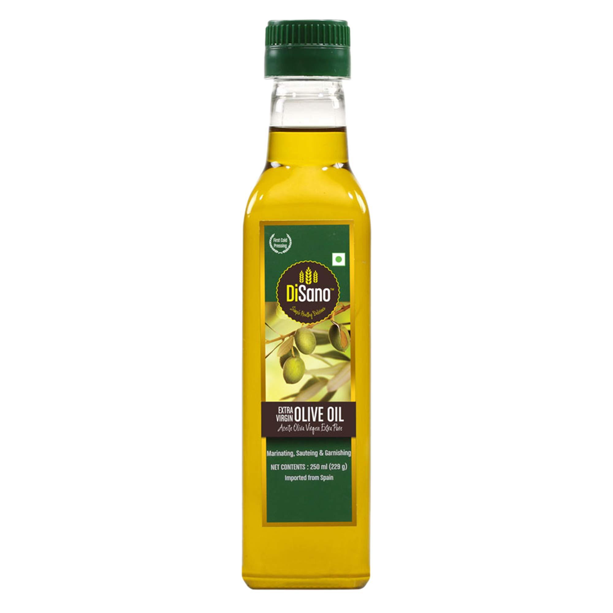 DISANO DiSano Extra Light Olive Oil, Indian dishes and frying, 2L & DiSano Extra Virgin Olive Oil, First Cold Pressed, 250ml Material : vegetarian
