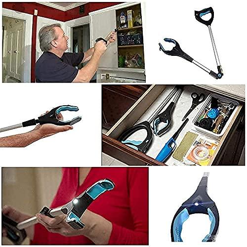 RABADIYA CREATION Grab It Ratcheting Tool with LED Folding Grabber Stick Grab It Pick up Helping Hand Grabber Reach Arm Extension Tool
