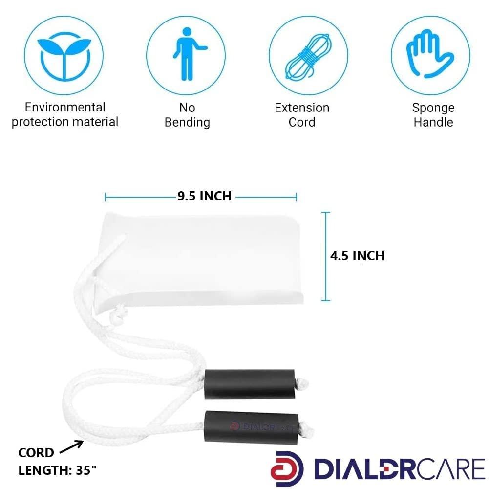 DIALDRCARE DIALDRCARE Sock Slider - The Easy on, Easy off Sock Aid Kit | Sock Aid Tool for Elderly, Disabled, Pregnant, Diabetics - Pulling Assist Device - Socks Helper (WHITE)