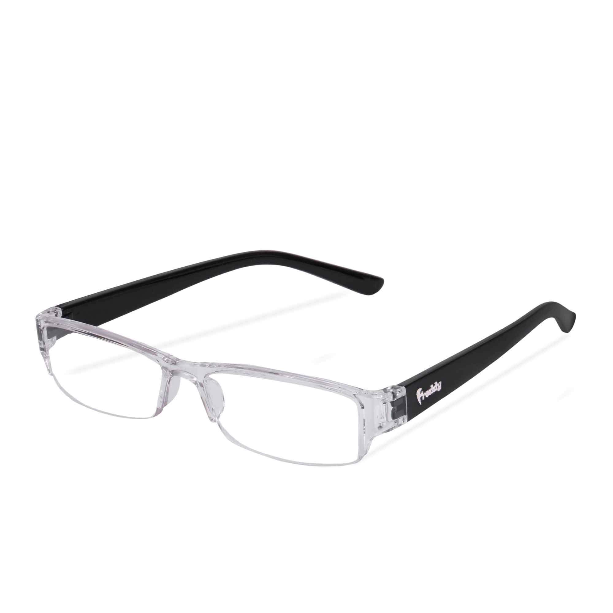 FREDDY FREDDY Half Rim Reading Glasses For Men And Women (+1.25, Black)