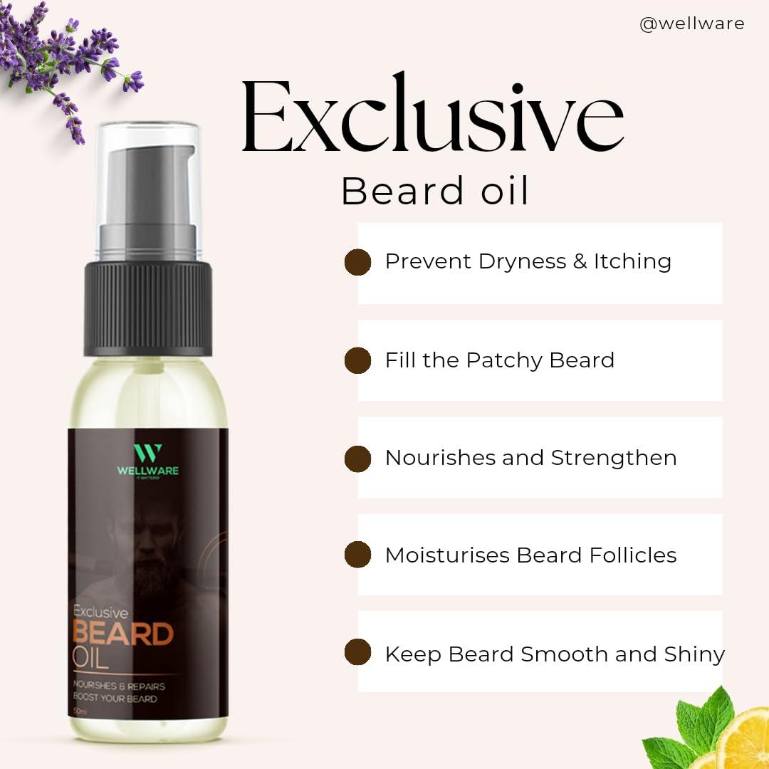 WELLWARE WELLWARE Suprei Quality Beard Growth Oil With Advanced Formula Beard Hair Oil (50 ml)
