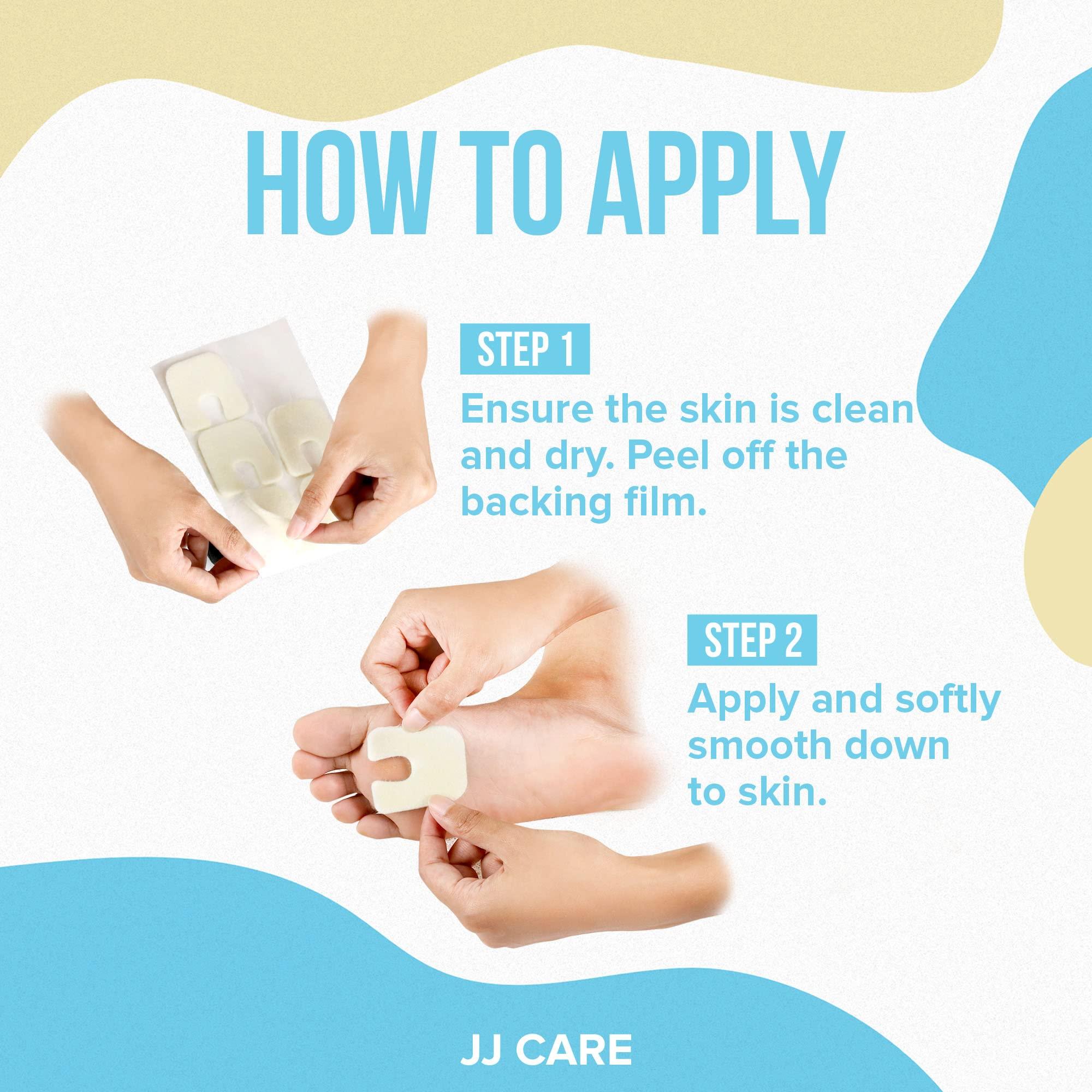 JJ CARE JJ CARE Callus Cushions [Box of 30] U Shaped Callus Pads for Feet, Soft Felt Callus Pads for Pain Relief & Foot Care, Self-Adhesive Foot Callous Cushions, Medical Grade Callous Protector