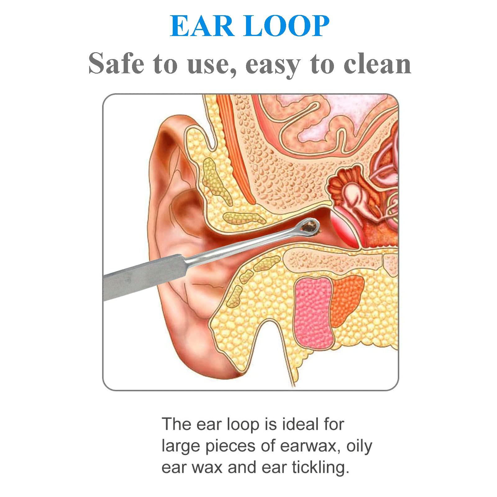 Krisp Beauty VALUE LIFE Ear Wax Removal Kit-Ear Q Tip Pick Curette Cleaning Reusable Earwax Cleaner Remover Medical Grade Stainless Steel Tool By Krisp Beauty