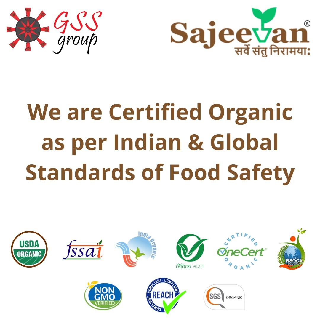 Sajeevan Certified Organic Black Turmeric Powder | NPOP RSOCA Jaivik Bharat | Non GMO | Kali Haldi | Natural, Premium Indian Spices 100gm