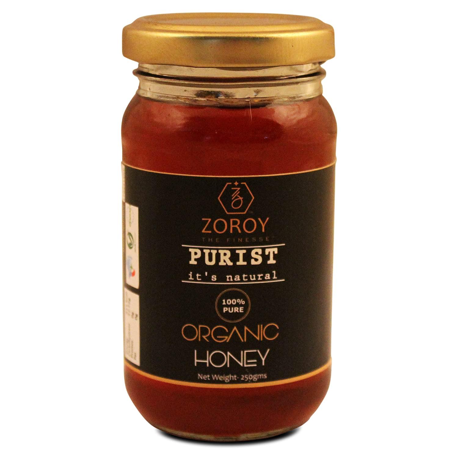 ZOROY THE FINESSE ZOROY THE FINESSE 100% Pure Honey | Organic Honey cultivated from Himalyas | Wild forest Honey | Best Honey for Family | Natural Honey | No Sugar adulteration | 250 Grams